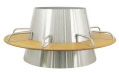 Stainless steel plant containers with combined seats
