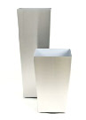 Tall tapered square aluminium plant containers
