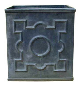 Imitation metal plant containers