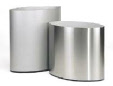 Oval stainless steel plant containers