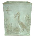Tall tapered square galvanised plant containers Tall tapered square galvanised plant containers