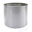 Round aluminium plant containers